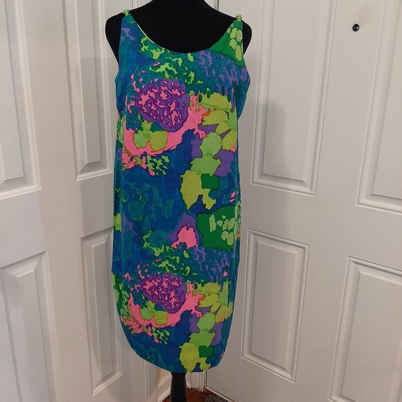 Colorful Abstract Hawaiian Dress - Picture 1 of 7